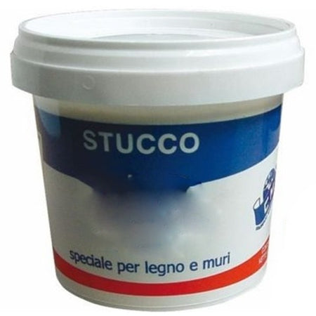 Stucco Universale Bianco In Pasta 1000gr. Pronto All'uso Per Rasatura Di Interni Muro Legno Superfici