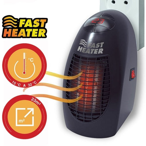 Stufa Elettrica 400w Fast Heater Portatile Regolabile Da 15? A 32? Basso Consumo Fai da te/Prodotti per la costruzione/Riscaldamento e raffreddamento/Sistemi mobili di climatizzazione/Riscaldamento/Stufe elettriche Trade Shop italia - Napoli, Commerciovirtuoso.it