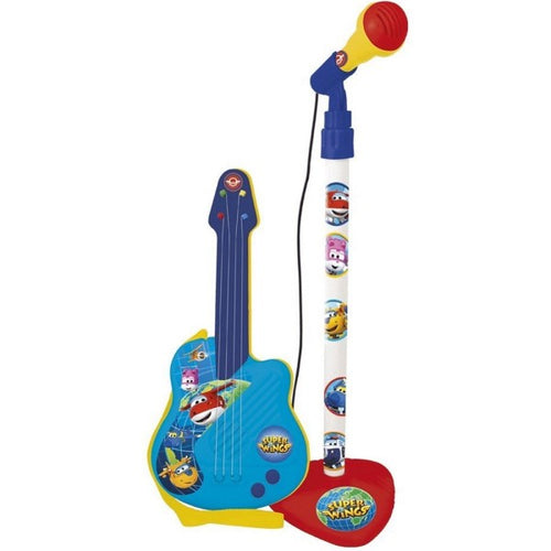 Superwings Chitarra Con Tracolla E Microfono Con Asta Giocattolo Per Bambini 3+ Giochi e giocattoli/Strumenti musicali giocattolo/Chitarre e strumenti a corda Trade Shop italia - Napoli, Commerciovirtuoso.it