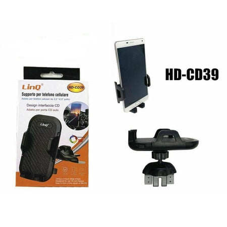 Supporto Da Auto Attacco Slot Cd Autoradio Smartphone Linq Hd-cd39