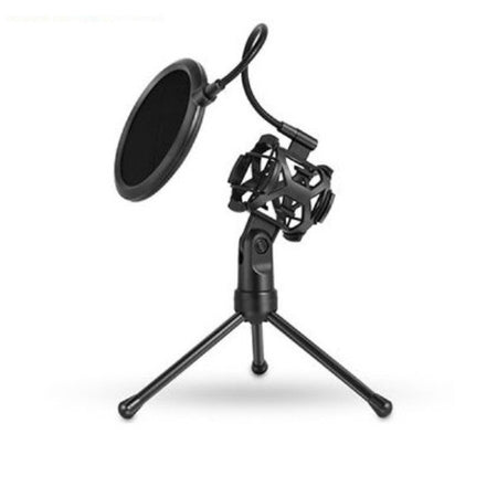 Supporto Mini Microfono Tavolo Ps-2 Kit Filtro Anti Pop Treppiedi Ragno Microfono