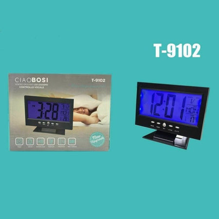 Sveglia Orologio Led Multifunzione Temperatura Illuminazione Display T-9102
