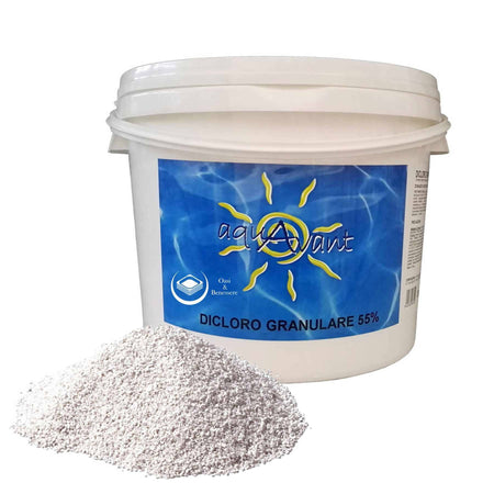 Dicloro Granulare 55% AQUAVANT by Astral Cloro per piscina in polvere  altamente solubile per Piscine - commercioVirtuoso.it