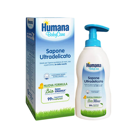Humana Babycare Sapone Ultradelicato 300 Ml 99% Di Ingredienti Naturali Humana Bio Idramilk Igiene Sanitaria Gioia del Bimbo - Villa San Giovanni, Commerciovirtuoso.it