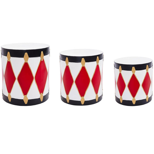 Tamburo decorativo Astra natalizio in Metallo color Bianco Set 3 Casa e cucina/Decorazioni per interni/Addobbi e decorazioni per ricorrenze/Decorazioni natalizie/Ghirlande e corone MagiediNatale.it - Altamura, Commerciovirtuoso.it