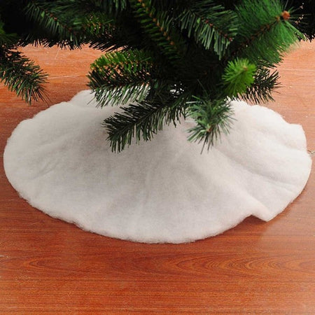 Tappeto Per Albero Di Natale Spugna Bianco Diametro 90cm Decorazioni Natalizie