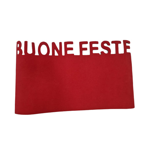 Tappeto natalizio fuori porta con scritta Buone Feste colore rosso da 70 cm Casa e cucina/Decorazioni per interni/Addobbi e decorazioni per ricorrenze/Decorazioni natalizie/Ghirlande e corone MagiediNatale.it - Altamura, Commerciovirtuoso.it