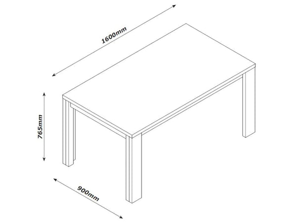 Tavolo moderno in legno "Vittoria" per interno arredamento cucina e soggiorno 160 x 90 cm Casa e cucina/Arredamento/Sala da pranzo/Tavoli da sala da pranzo Decor Space - Altamura, Commerciovirtuoso.it