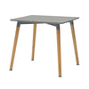 Tavolo moderno Lione 80 x 80 cm in legno Grigio con piedi naturali Casa e cucina/Arredamento/Sala da pranzo/Tavoli da sala da pranzo Decor Space - Altamura, Commerciovirtuoso.it