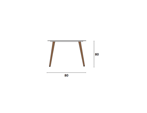 Tavolo moderno "Lione" 80 x 80 cm in legno Grigio con piedi naturali Casa e cucina/Arredamento/Sala da pranzo/Tavoli da sala da pranzo Decor Space - Altamura, Commerciovirtuoso.it