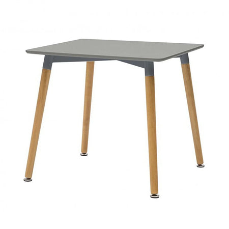 Tavolo moderno "Lione" 80 x 80 cm in legno Grigio con piedi naturali Casa e cucina/Arredamento/Sala da pranzo/Tavoli da sala da pranzo Decor Space - Altamura, Commerciovirtuoso.it