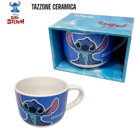 Tazza In Ceramica Stitch Mug Tazzone Colazione Latte Cappuccino Per Bambini