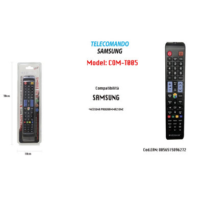 Telecomando Compatibile Per Tv Samsung Televisori Programmato Maxtech Com-t005
