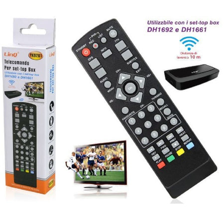 Telecomando Universale Per Decoder Tv Digitale Set-top Box Dh1692 Dh1661 Yk9261