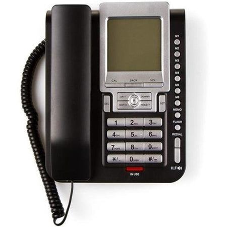 Telefono Fisso Con Cavo Q-dh388 Display Lcd A 12 Cifre Scrivania Ufficio Casa