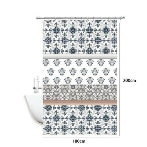 Tenda Doccia Antimuffa Impermeabile 180 X 200cm Con Anelli Bagno Maioliche 59519