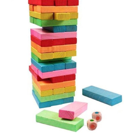 Torre Verticale Puzzle Legno Colorato Gioco Giocattolo Educativo Bambini