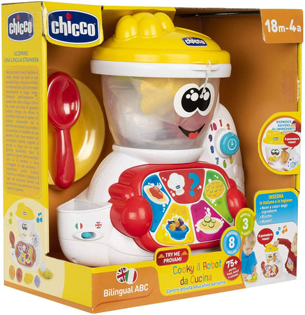 Chicco Cooky Il Robot da Cucina, Gioco Elettronico, Bilingue, Età 18 Mesi -  4 Anni Gioco per Bambini Italiano Inglese CHICCO ABC - commercioVirtuoso.it
