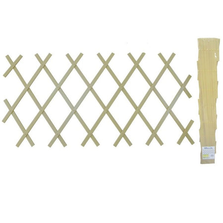 Traliccio Rete In Vimini Bamboo 100 X 200 Cm Estensibile Beige Piante Rampicanti