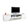 Madia porta TV con 2 cassetti e 2 ante, mobile basso in legno Made in Italy 240 cm Casa e cucina/Arredamento/Soggiorno/Pareti attrezzate Decor Space - Altamura, Commerciovirtuoso.it