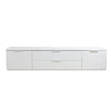Madia porta TV con 2 cassetti e 2 ante, mobile basso in legno Made in Italy 240 cm Casa e cucina/Arredamento/Soggiorno/Pareti attrezzate Decor Space - Altamura, Commerciovirtuoso.it