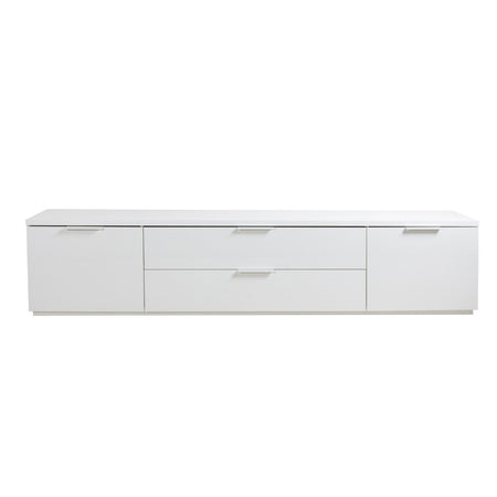 Madia porta TV con 2 cassetti e 2 ante, mobile basso in legno "Made in Italy" 240 cm Casa e cucina/Arredamento/Soggiorno/Pareti attrezzate Decor Space - Altamura, Commerciovirtuoso.it