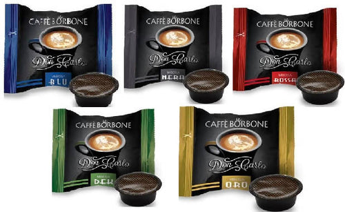 100 Capsule Borbone Compatibile Lavazza ModoMio DonCarlo Rosso/ Nero / Blu /Decaffeinato /Oro Scegli la tua miscela Tabacchi LaCoccinella, Commerciovirtuoso.it