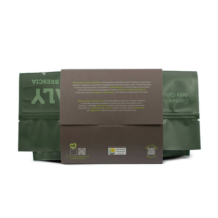 Riso ebano nero integrale ecobag | 2 pacchi da 1 kg (250gr x 4pz) - coltivazione breed feeding per un prodotto più naturale. packaging sviluppato con materiali compostabili riutilizzabili. Vero Riso