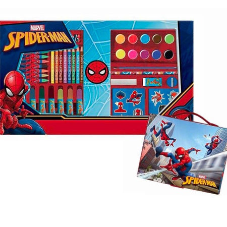 Valigetta Con Colori Di Spiderman Set Per Colorare Gioco Per Bambini 52 Pezzi