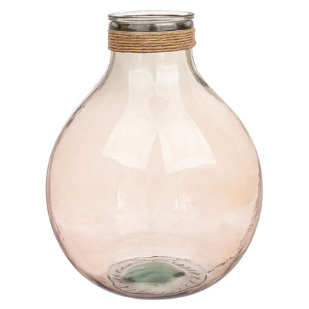 Vaso decorativo "Rotang" natalizio in vetro Rosa per interno Casa e cucina/Decorazioni per interni/Addobbi e decorazioni per ricorrenze/Decorazioni natalizie/Ghirlande e corone MagiediNatale.it - Altamura, Commerciovirtuoso.it