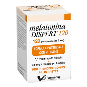 Vemedia Pharma Srl Melatonina Dispert 120Cpr Salute e cura della persona/Vitamine minerali e integratori/Integratori di sostanze e preparati vegetali/Camomilla FarmaFabs - Ercolano, Commerciovirtuoso.it