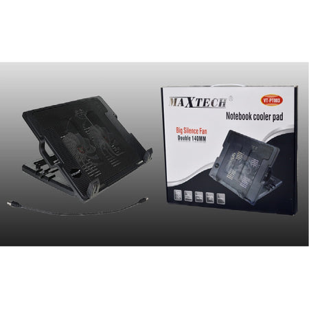 Ventola Raffreddamento Base Dissipatore 140mm Cool Pc Pad Notebook Maxtech Vt-pt003