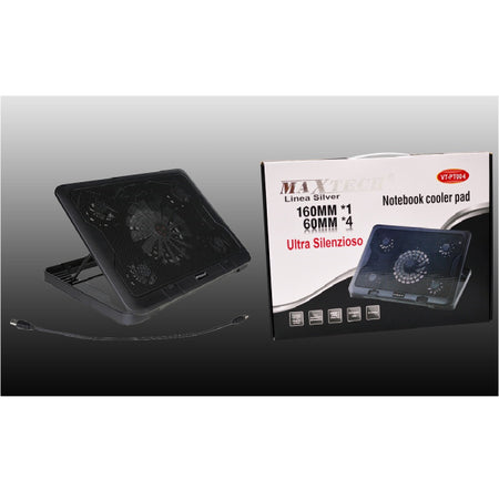 Ventola Raffreddamento Dissipatore 160mm Supporto Pad Notebook Pc Maxtech Vt-pt004