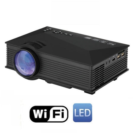 Video Proiettore Videoproiettore Led Wifi 1200 Lumens Hd Portatile 130" Sd Usb