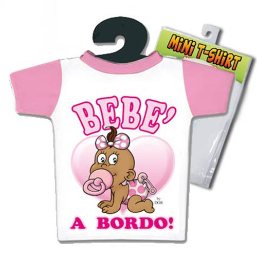 Mini T-Shirt Rosa Bimba Bebè a Bordo t-shirt per macchina bimbo a bordo regalo neo nascita Prima infanzia/Seggiolini auto e accessori/Accessori/Adesivi baby per macchina Kondorama - Martinsicuro, Commerciovirtuoso.it