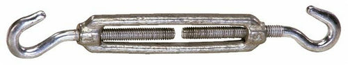Tenditore a due ganci in acciaio con Ø filetto 1/4 e l minima = 145mm
