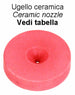 Ugello in ceramica AMT Ø 15x3 con foro Ø 1,2mm
