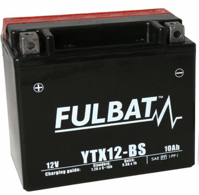 Batteria di alimentazione a secco per trattorini Tagliaerba completa di flacone di acido Fulbat YTX12-BS