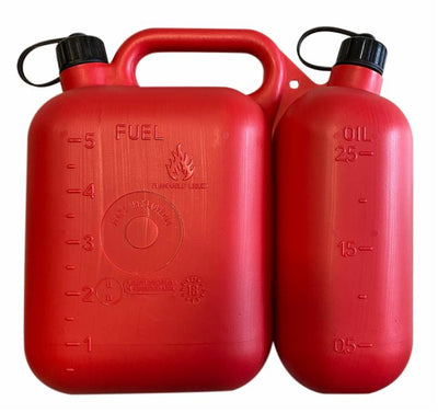 Tanica carburante e olio con doppio serbatoio 5+2,5L  omologata