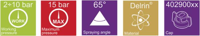 Ugelli a ventaglio e a cono per la nebulizzazione e sanificazione Asj Spray-Jet FF 65°