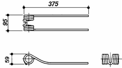 Dente girello adattabile Fahr 1,1043,030,107,00 e 0658,0456 filo 9