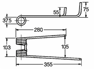 Dente girello dx adattabile Continental - Frandent 41003208L filo 9,5