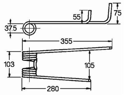 Dente girello dx adattabile Continental - Frandent 41003208R filo 9,5