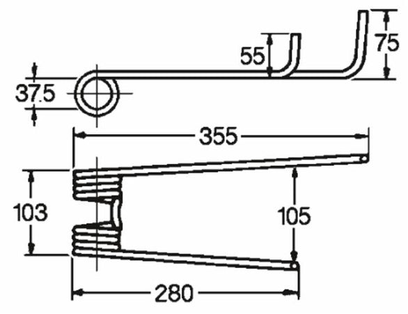 Dente girello dx adattabile Continental - Frandent 41003208R filo 9,5