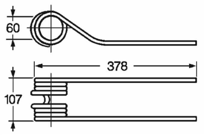 Dente girello adattabile adattabile Fahr 1660,7564 filo 10