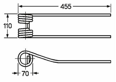 Dente girello attacco inferiore adattabile Galfrè 67/88 filo 9,5