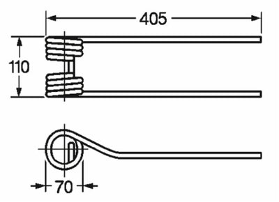 Dente girello attacco inferiore adattabile Galfrè 67/46 filo 9,5