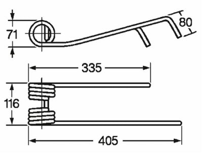 Dente girello dx adattabile Galfré filo 9