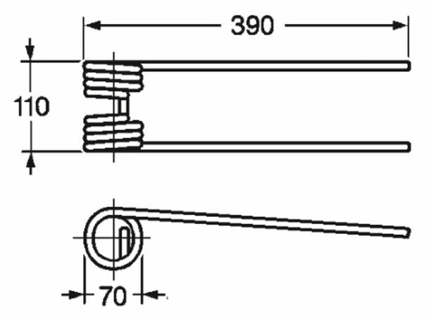 Dente girello adattabile Kuhn filo 9,5