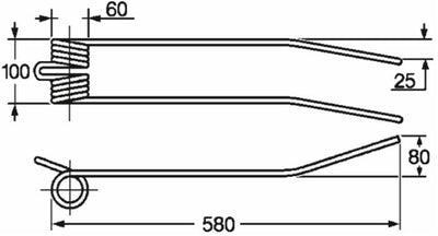 Dente giroandanatore lungo adattabile Morra 78R64/A filo 8,5